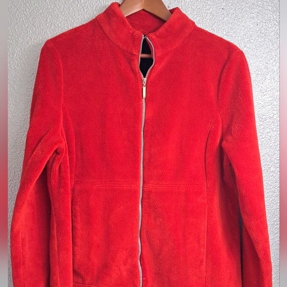 Blast Red Fleece Zip Up Jacket    Size M - Picture 5 of 8